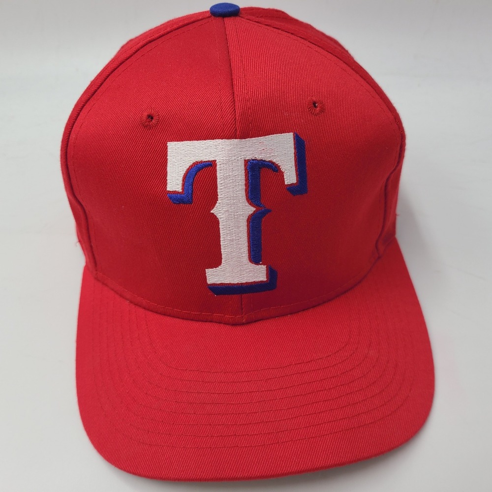 Vintage Texas Rangers Hat Snapback Logo 7 Red White MLB Baseball Logo Casual Men